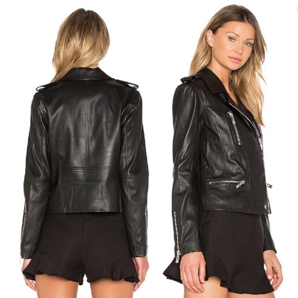 Avec Les Filles Leather Moto Jacket - Picture 6 of 8